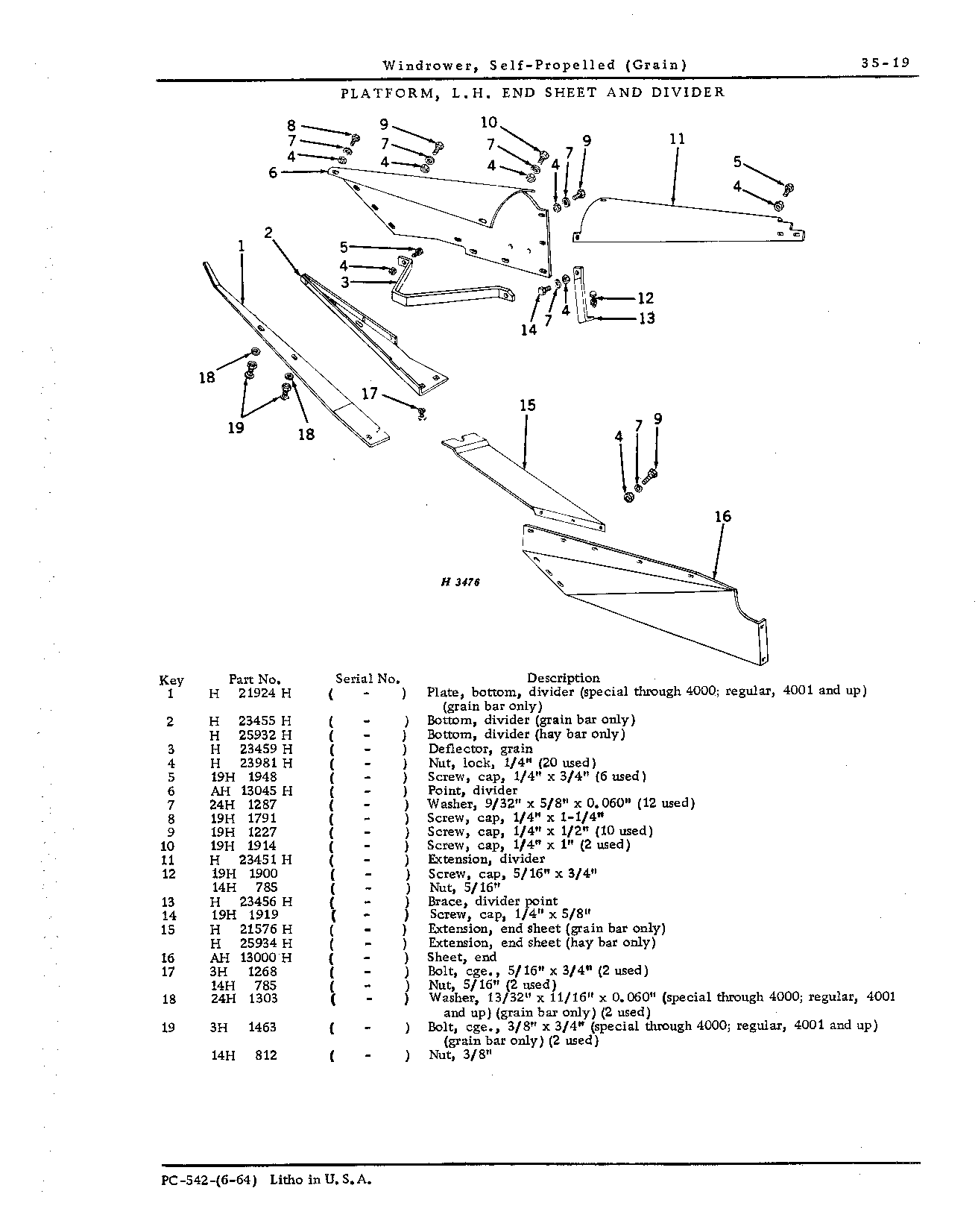 Divider, Platform, L.H. & R.H. (Continued)
