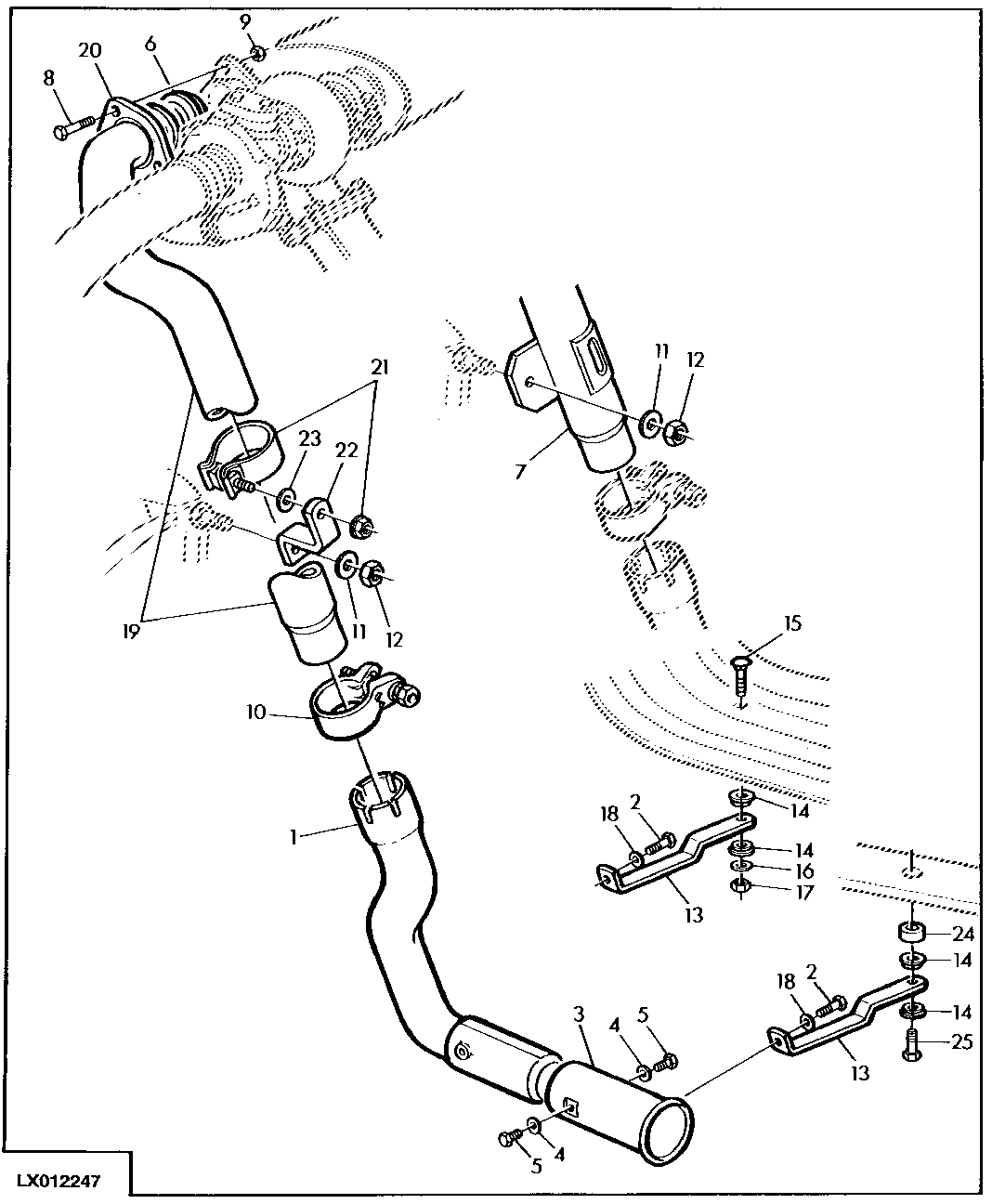 EXHAUST SYSTEM (HORIZONTAL STACK, LEFT HAND SIDE)
