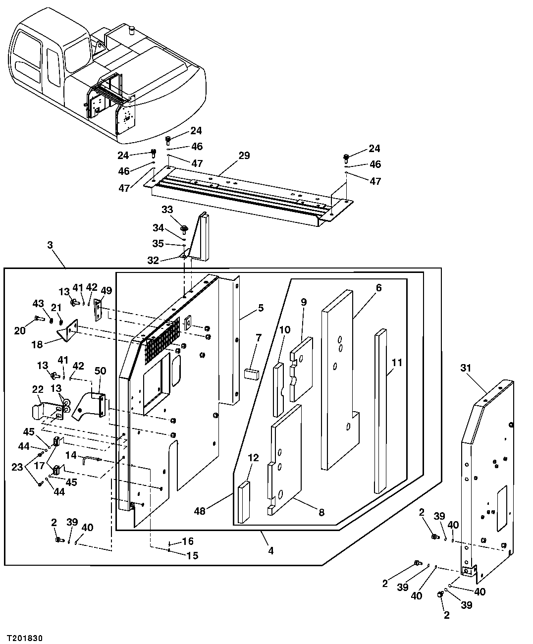 RADIATOR COMPARTMENT PANELS, COVER AND ISOLATORS