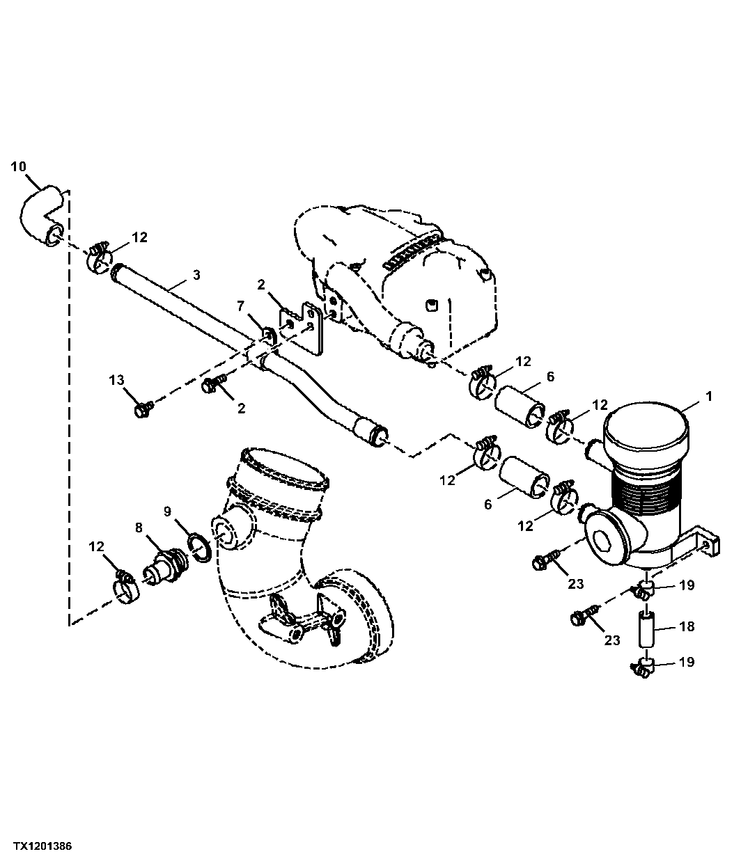 Engine Crankcase Breather And Lines (E.S.N. 2006045712-)