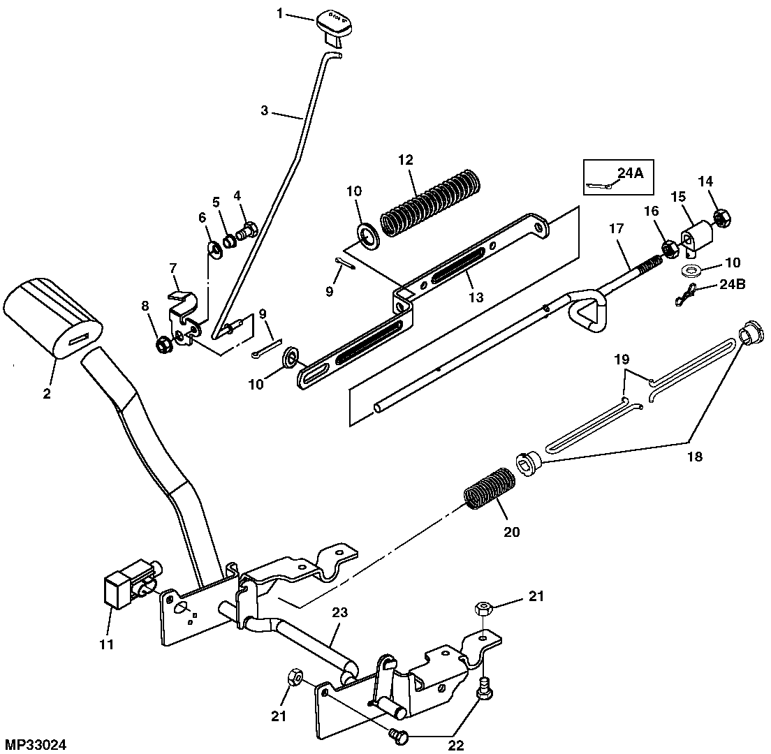 Brake Pedal And Linkage (Hydro) (035001 - )