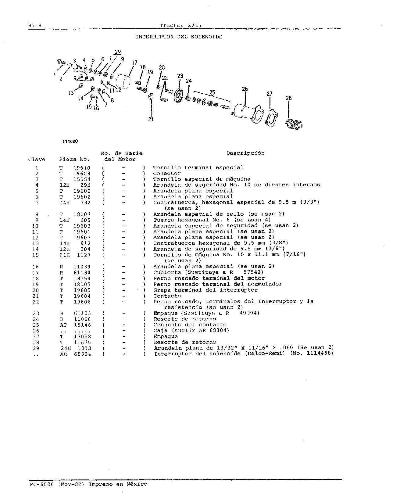 Interruptor de Solenoide