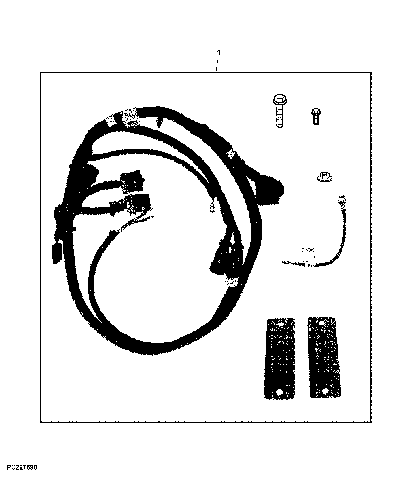 Attachment, JDLink™ OEM Engine Harness Kit for 9 Pin Diagnostic Connector