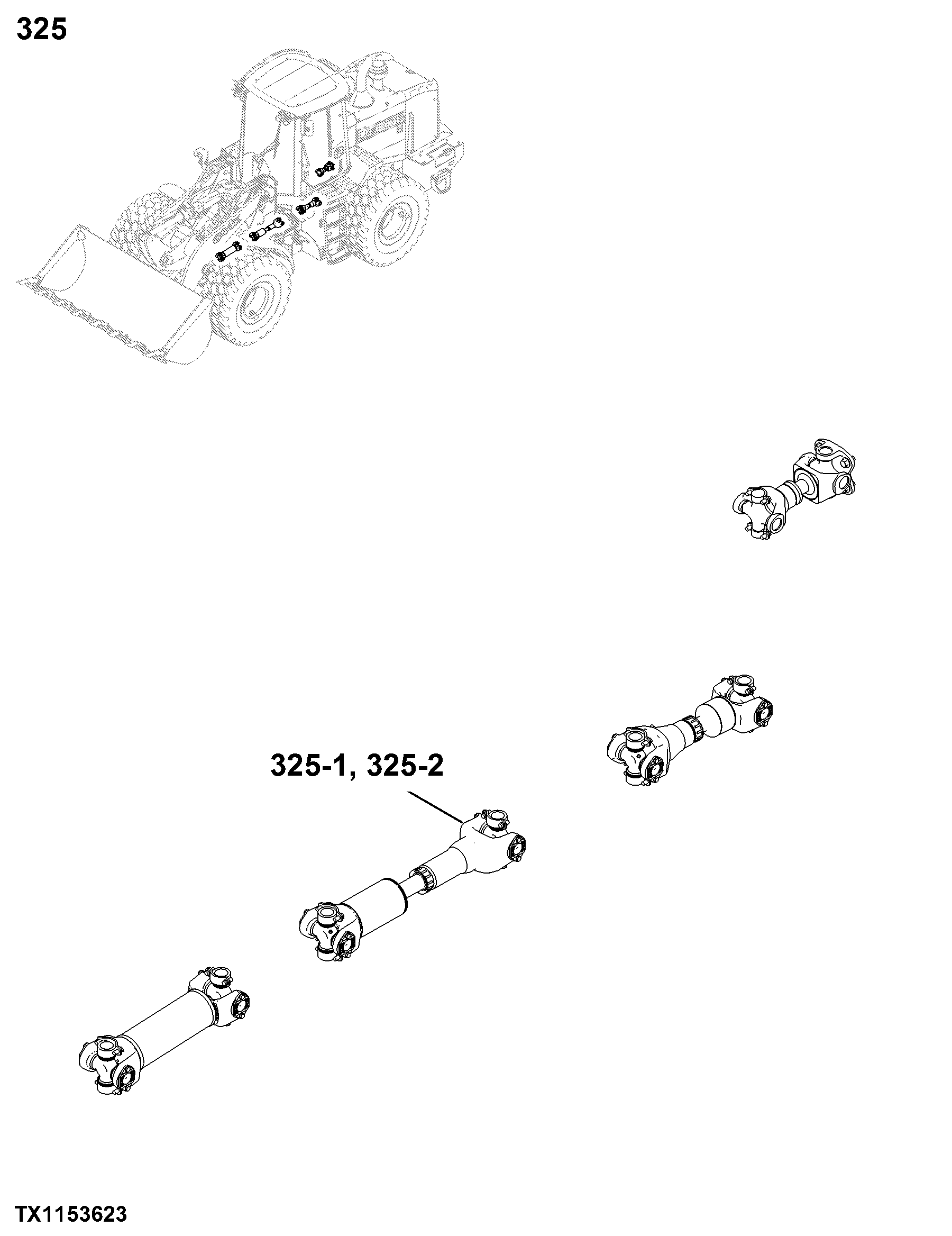 0325 Input Drive Shafts & U-joints