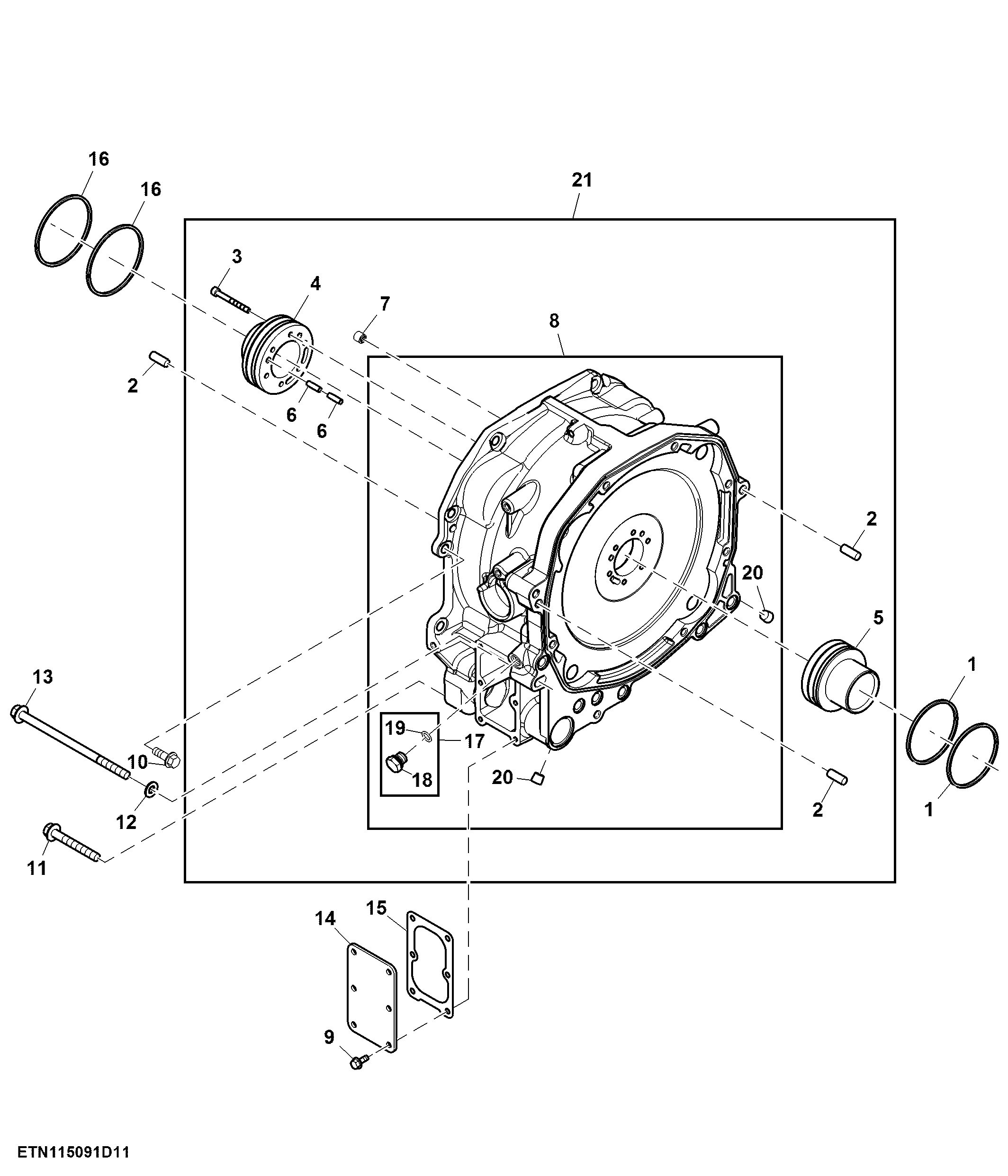 Housing, Planetary Brake Assembly, CommandQuad™ Transmission