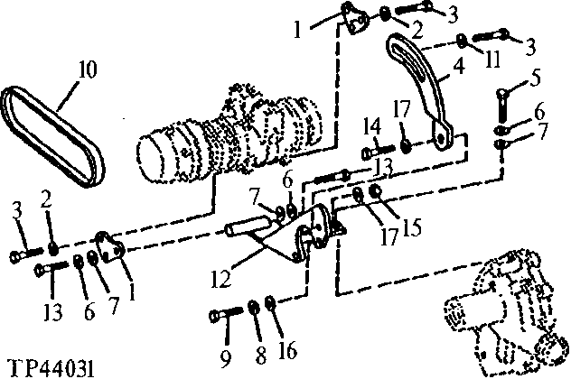 AIR CONDITIONING REFRIGERANT COMPRESSOR MOUNT ( - 790701)