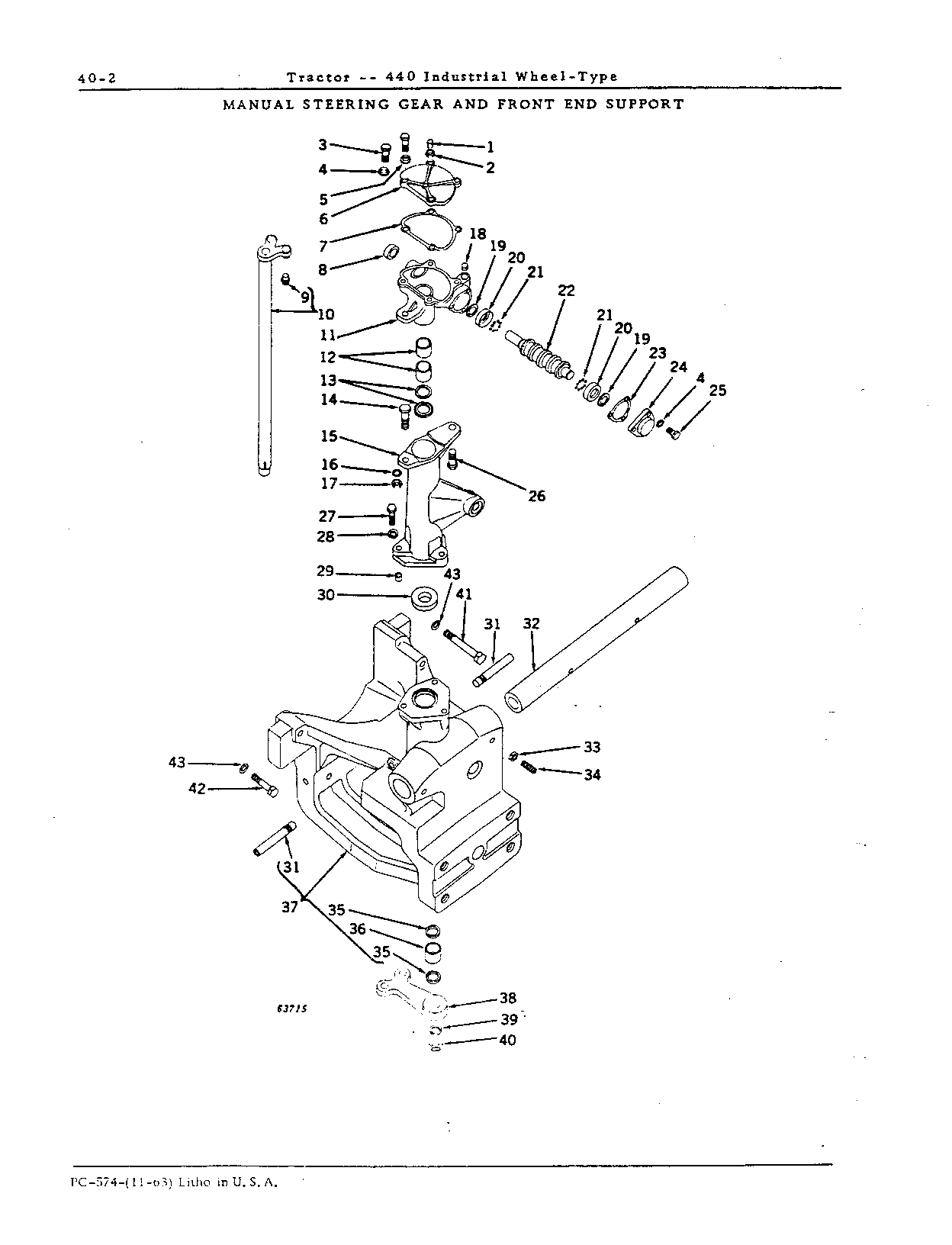 Manual Steering Gear and Front End Support