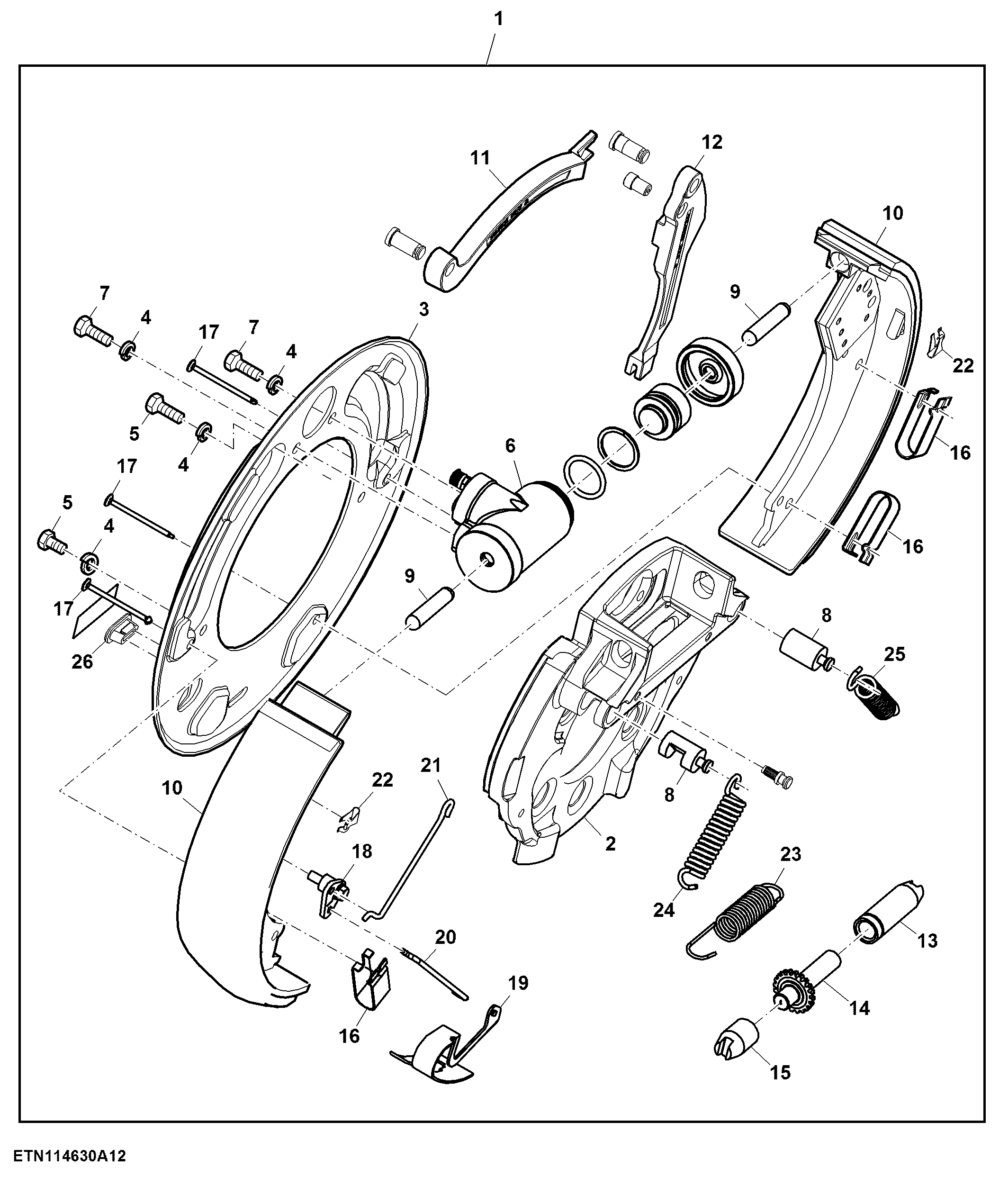Brake Drum, Push Button Shift Transmission, RH
