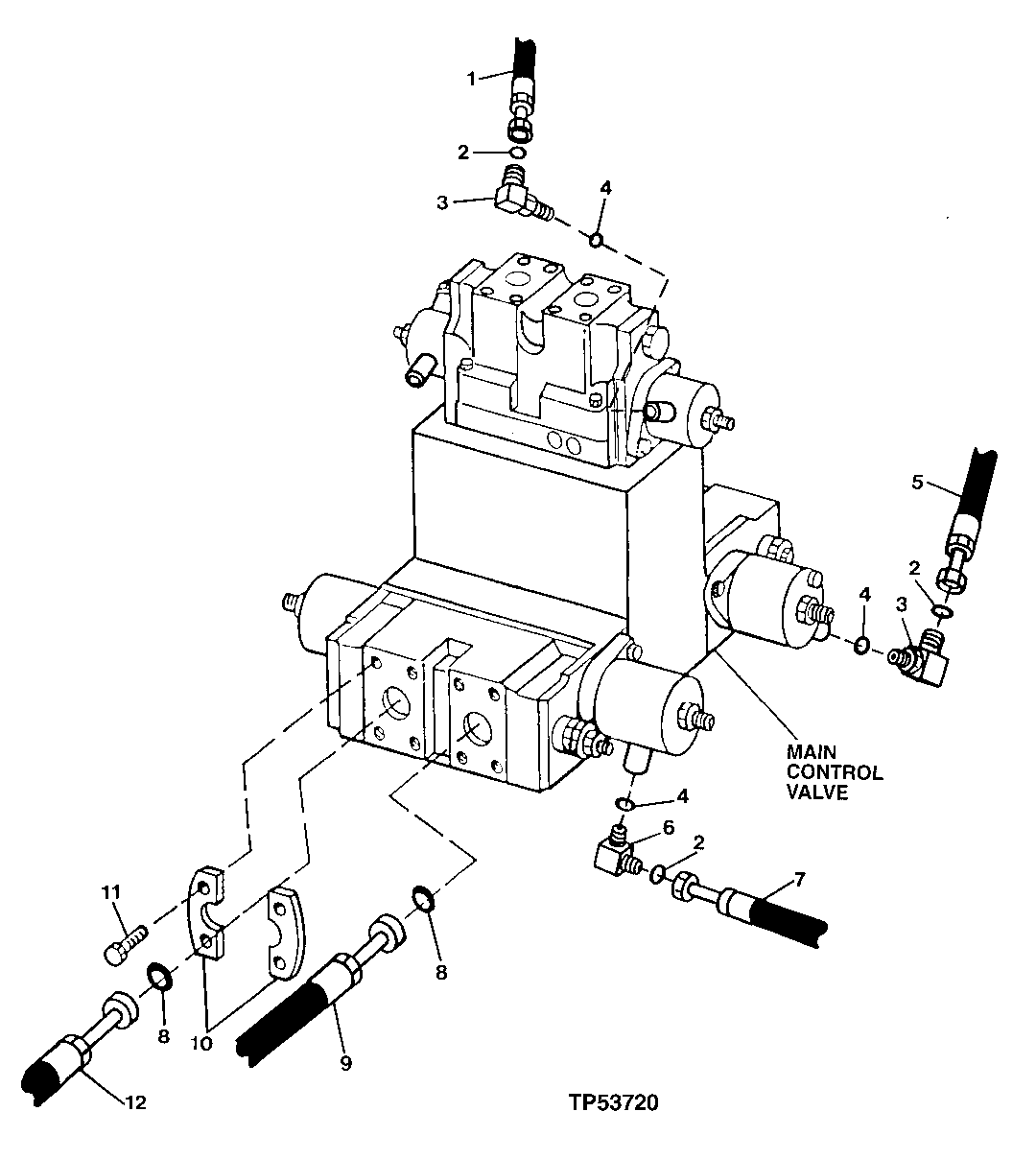 MAIN CONTROL VALVE HYDRAULICS (REAR) (556936 - )