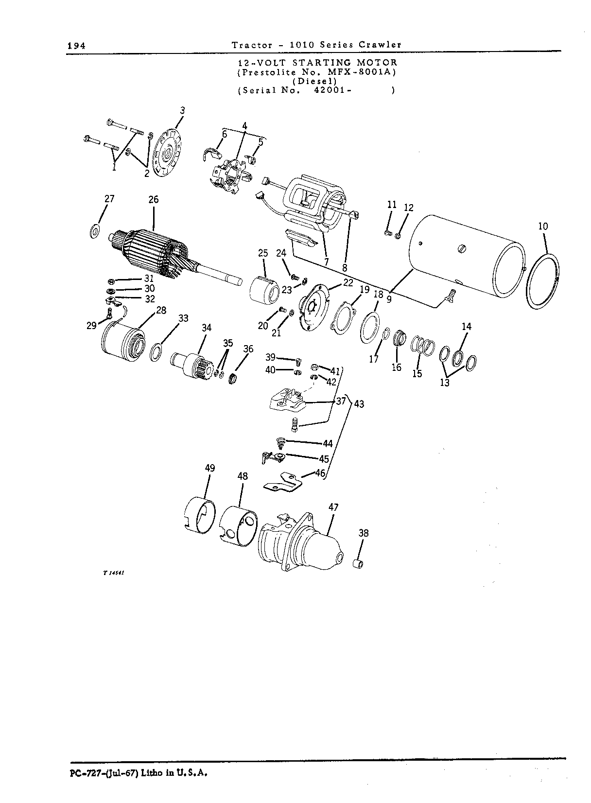 Motor, starting, 12-volt (Continued)
