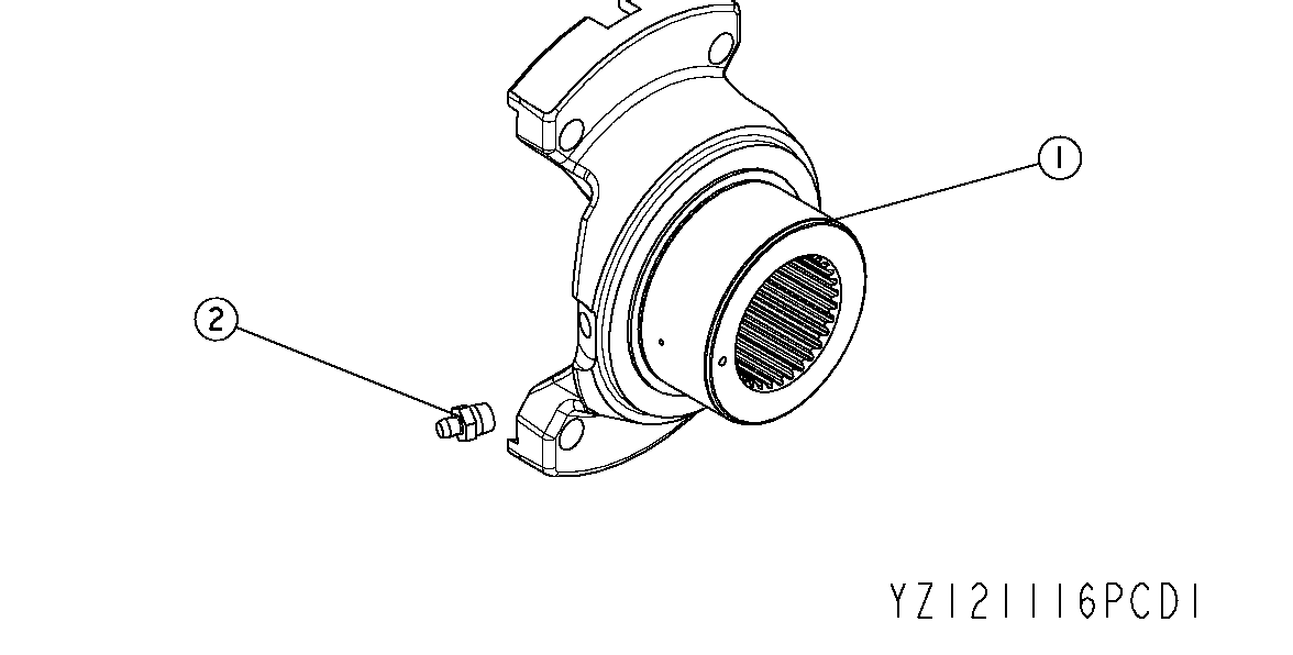 YZ121116 INPUT YOKE(1400) SWEDA(848H);CODE C4 - ORDER CODE 1304