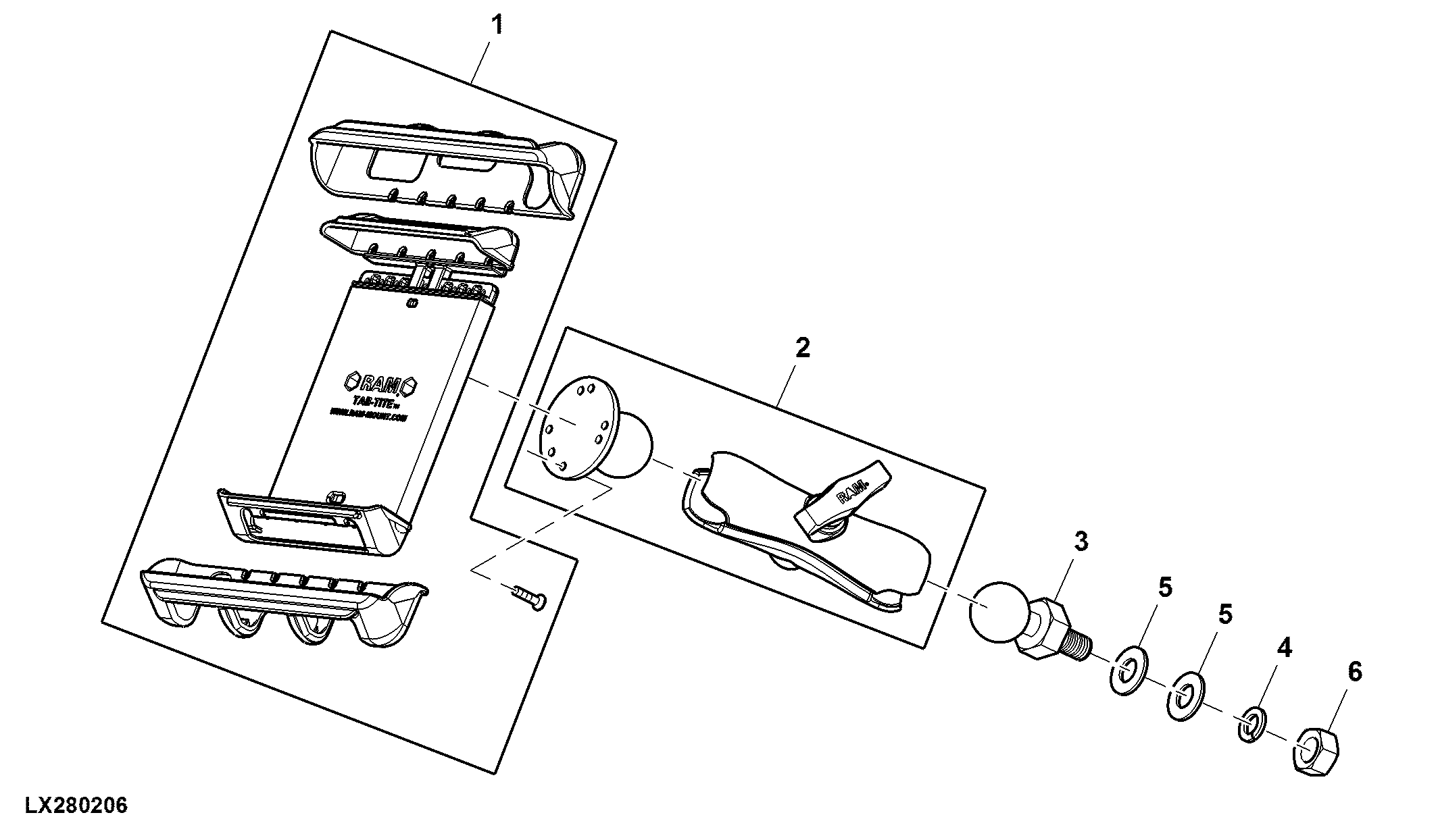 Mounting Parts, Tablet Mounting Bracket, Kit