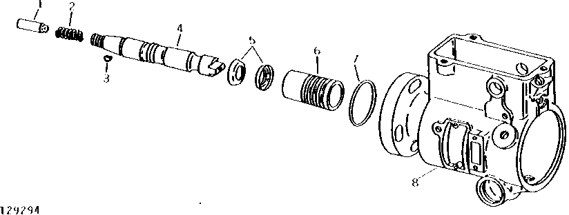 FUEL INJECTION PUMP DRIVE GROUP (ROOSA-MASTER NO. JDB635MD-2803)