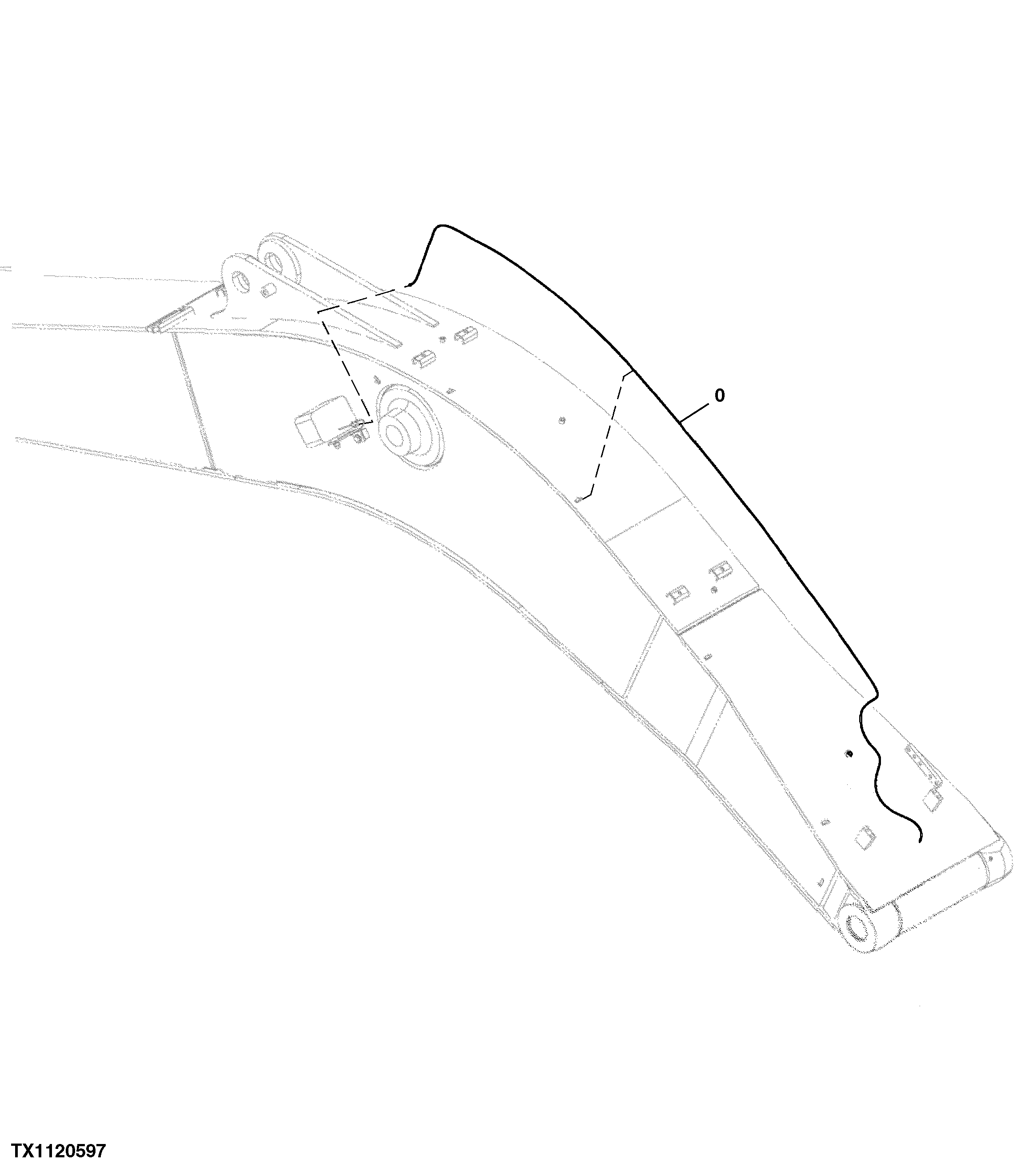 Boom Light Wiring Harness, Left (Super Long Front)