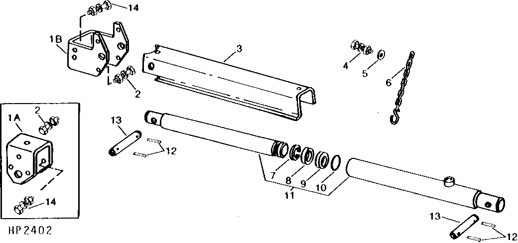 HEADER LIFT HYDRAULIC CYLINDER (SIDEHILL) (403301 - )
