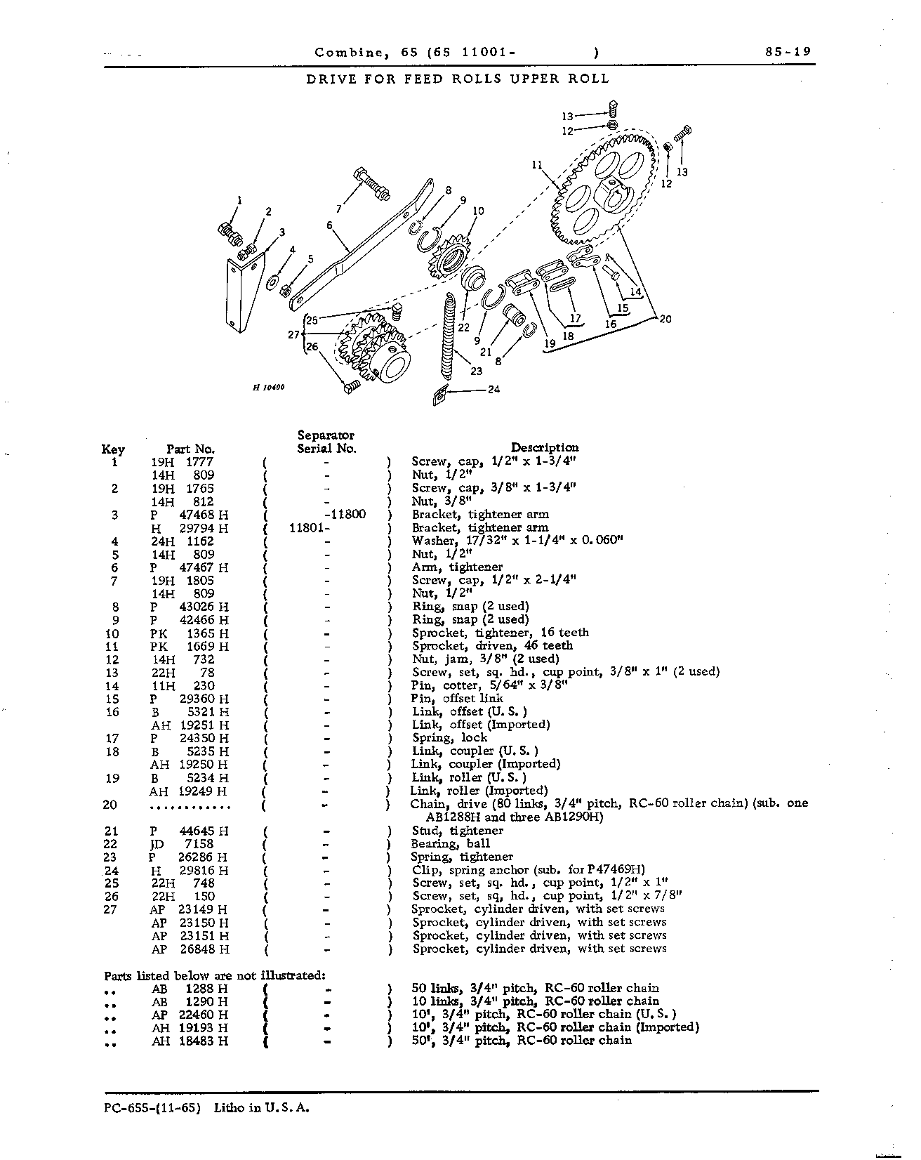 Drive Belts, Chains and Tighteners (Continued)