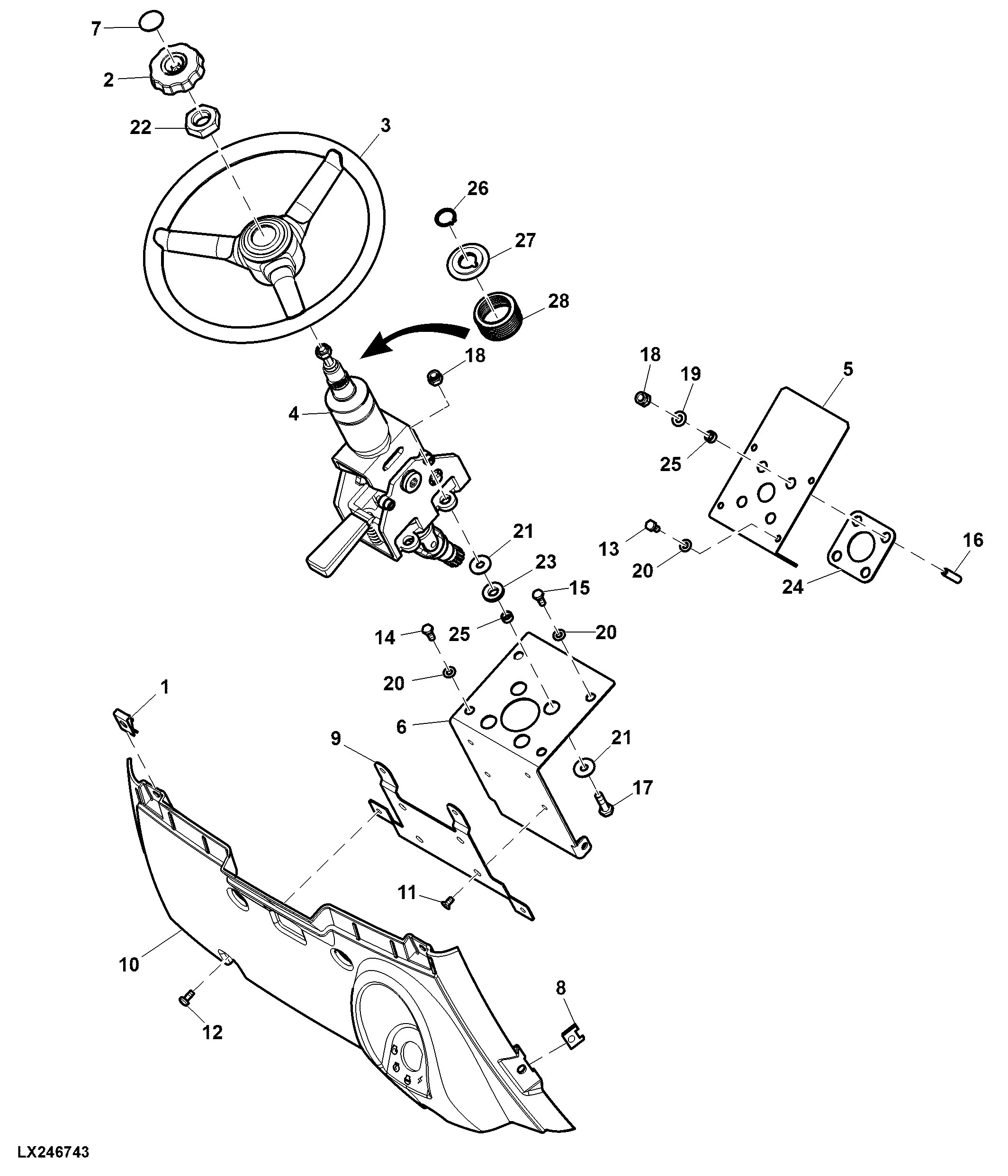 Steering Wheel / Column, Tillable / Telescopic, Cab
