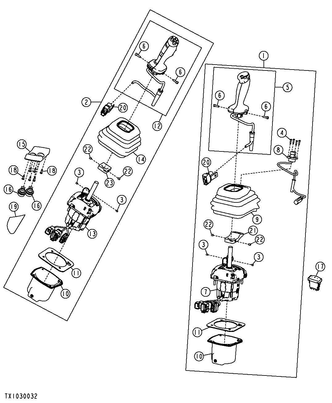 Joystick Controls without Backhoe Auxiliary Roller