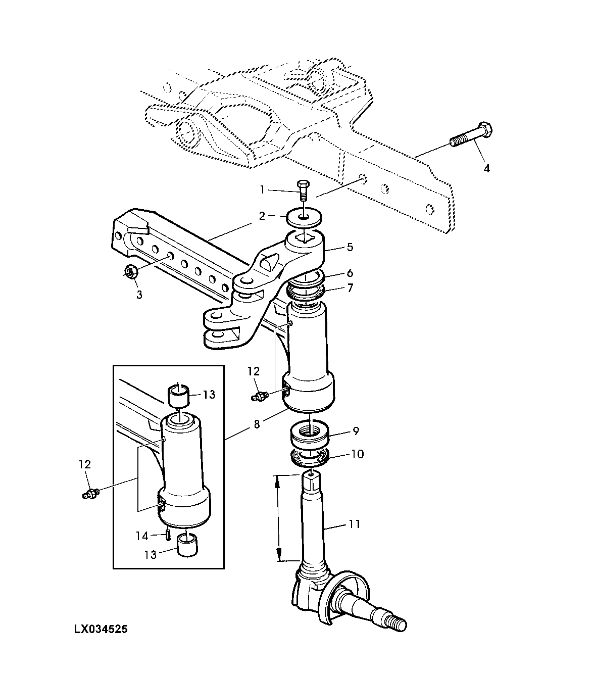 FRONT AXLE KNEE / SPINDLE KNUCKLE (LOW VERSION)
