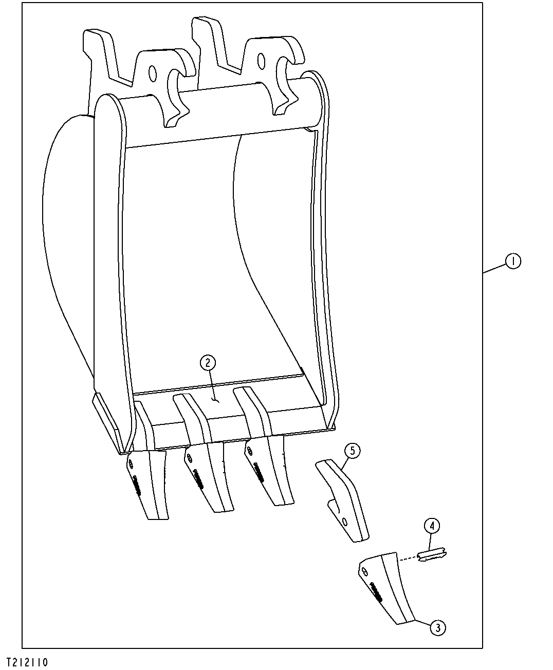 Heavy-Duty Bucket, 45.72 cm (18 in), 0.102 m³ (3.6 ft³)
