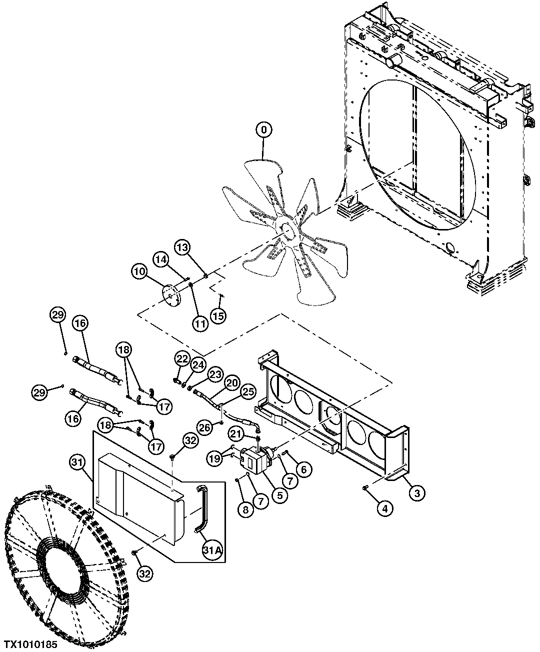 Fan Drive Motor and Mounting, Intercooler and Radiator