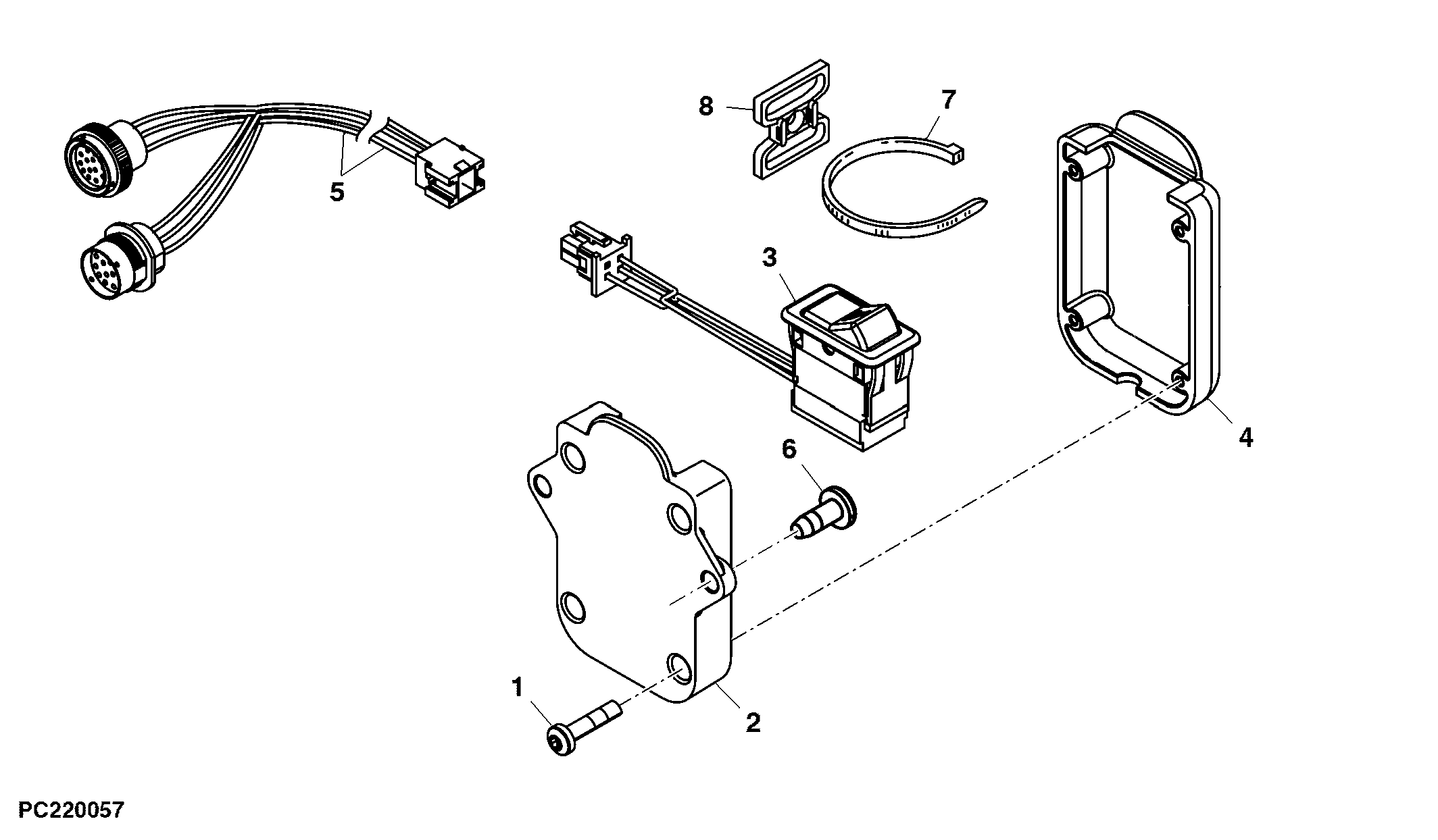 Auxiliary Resume Switch, Steering Column, AutoTrac™ Universal 200