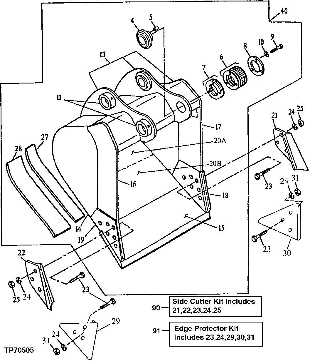 GENERAL PURPOSE HIGH CAPACITY BUCKET (ORDER TEETH SEPARATELY)