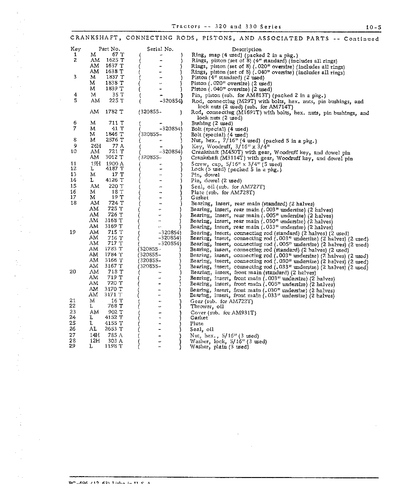 Bearings, Connecting Rod