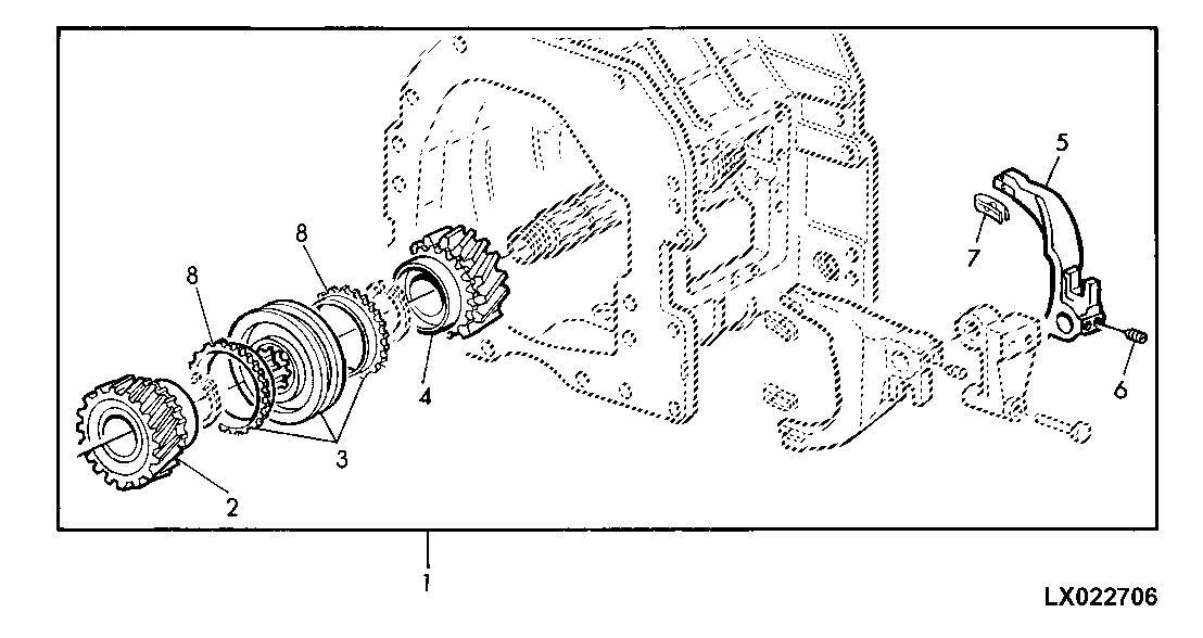 PARTS KIT FOR SYNCHRONIZER UNIT, 1ST AND REVERSE GEARS