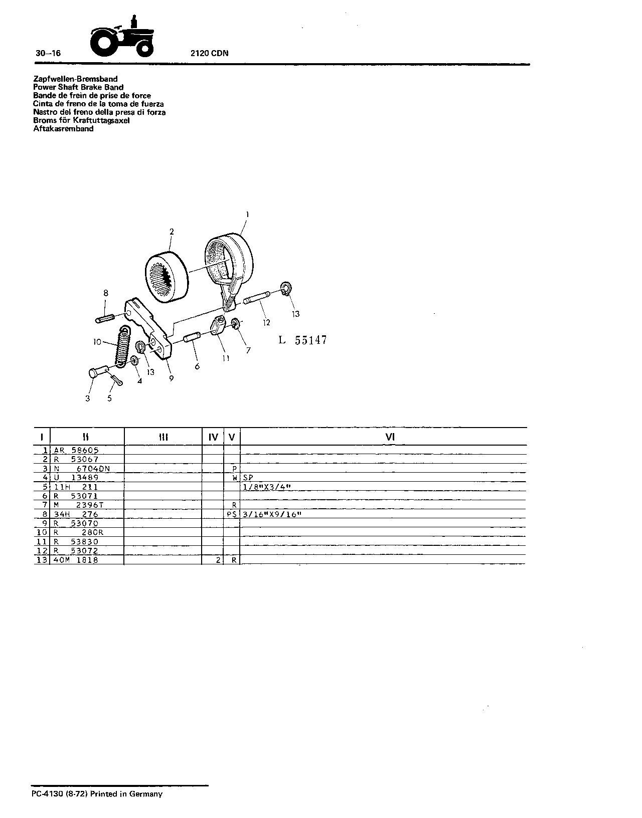 Power Shaft Brake Band