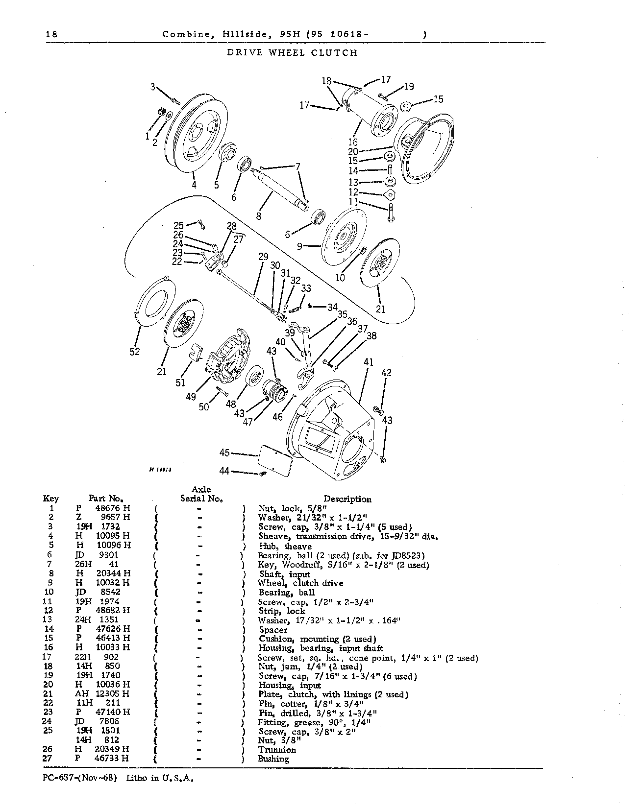 Main Wheels, Axle, and Drive Train (Continued)