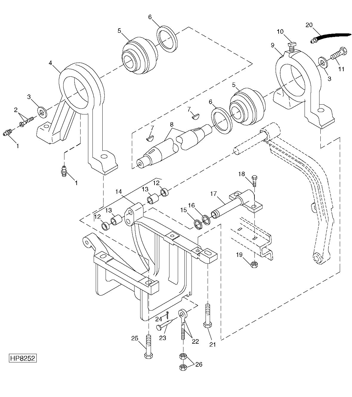 DUAL-RANGE CYLINDER DRIVE INTERMEDIATE SHAFT MOUNTING