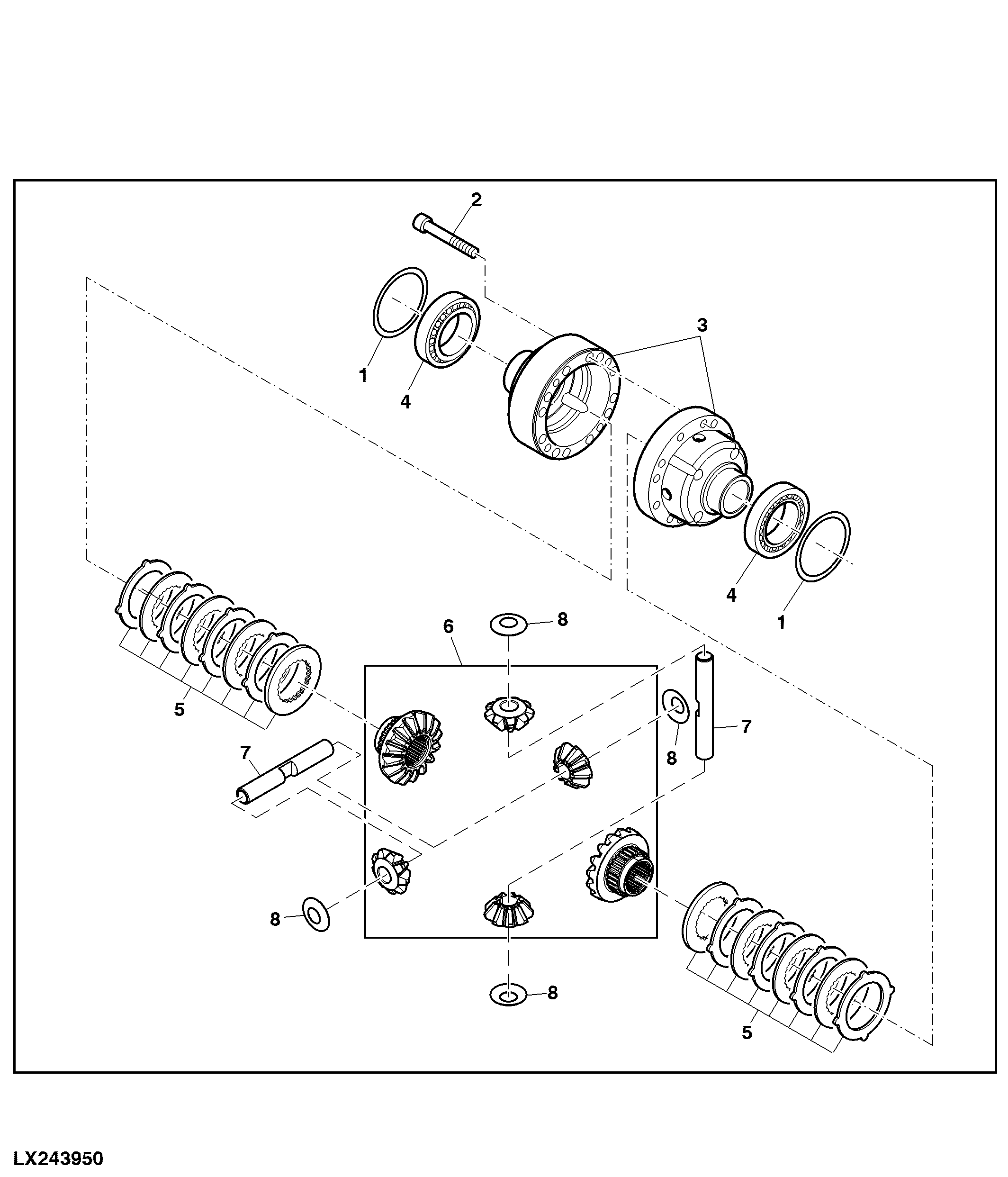 Self Locking Differential / Multiple Disk, MFWD-Axle, 733