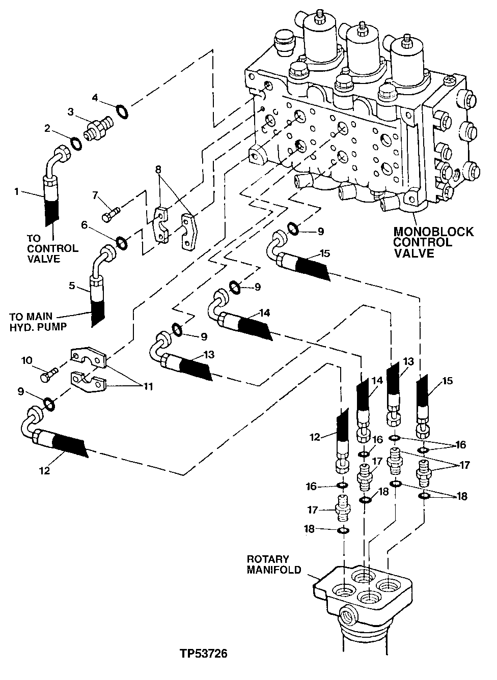 MONOBLOCK VALVE HYDRAULICS (RIGHT) (556936 - )