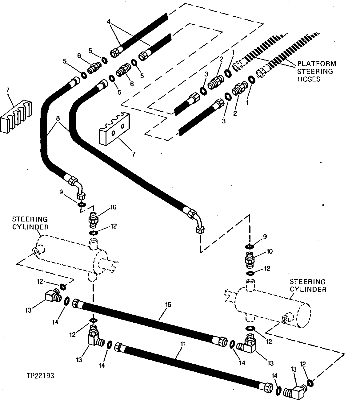 FRONT STEERING LINES AND FITTINGS ( - 540776)