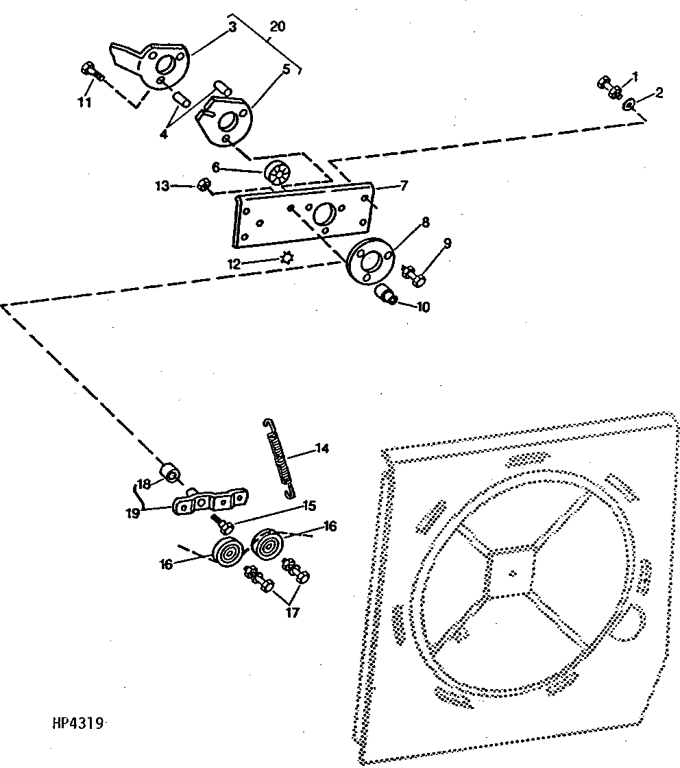 ROTARY SCREEN DRIVE BELT TIGHTENERS AND DISPLACER