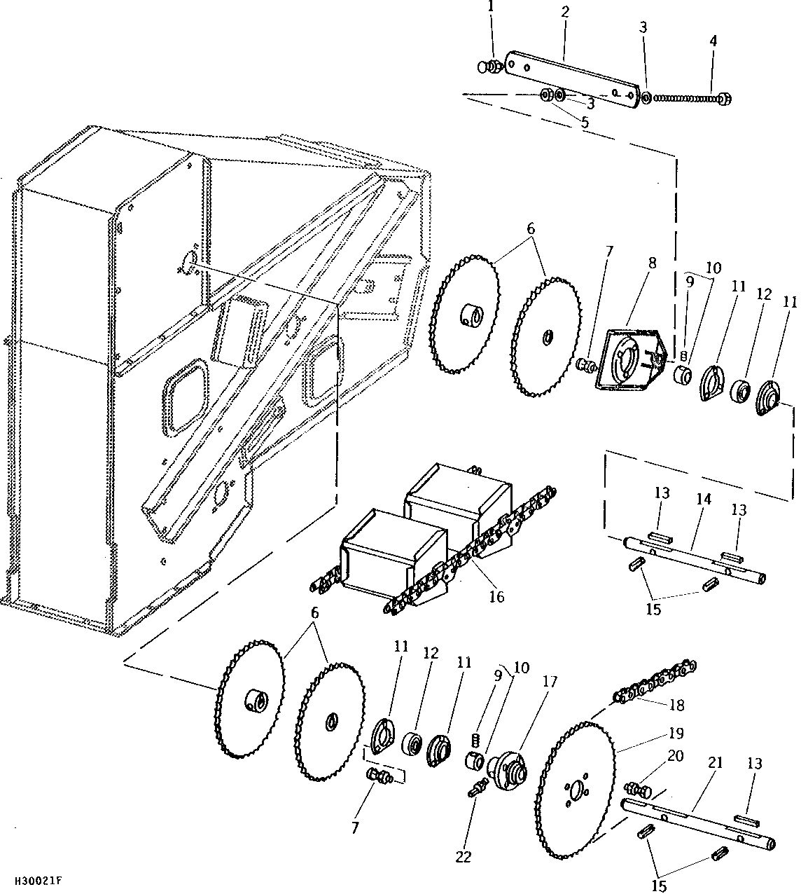DIP AND POUR ELEVATOR CONVEYOR CHAIN AND UPPER SPROCKETS