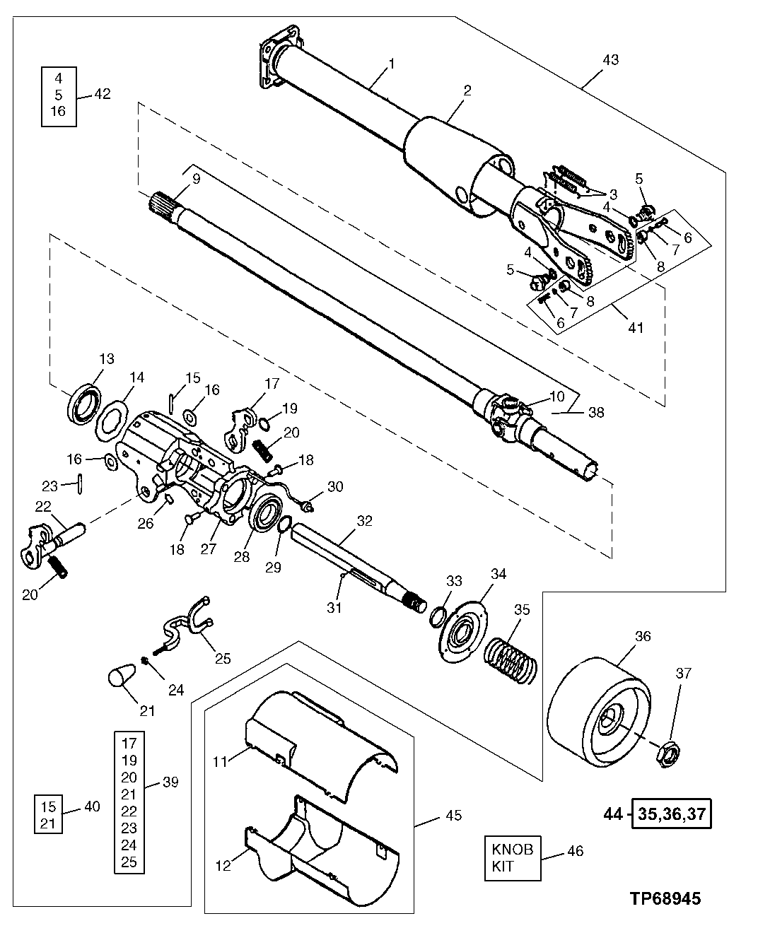 Steering Column, Assembly (Tilt) (880011 - )