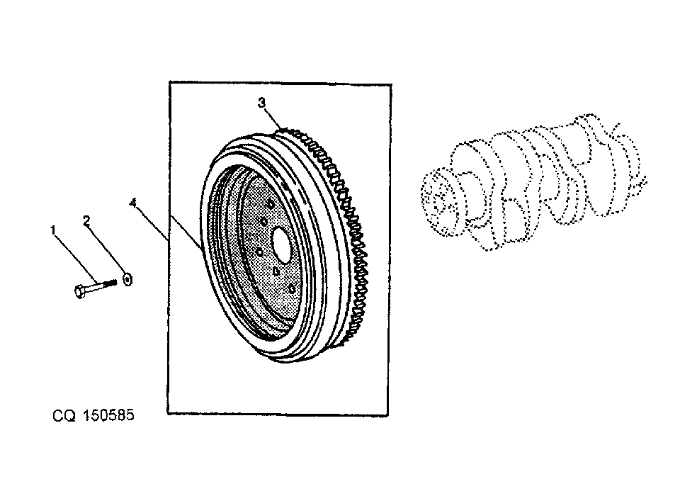 FLYWHEEL, CODE 1505, 1506, 1507 - 7.6L ENGINE