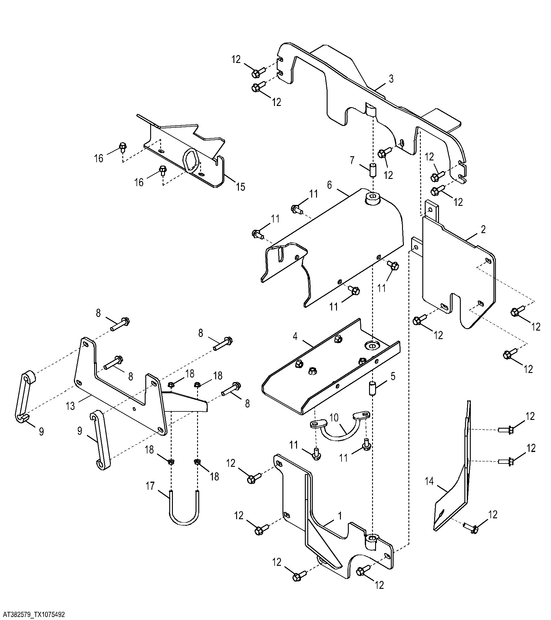 Equipment/Engine Frame Covers and Guards With Winch Shaft