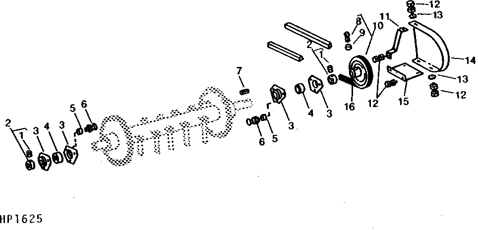 STRAW CHOPPER ROTOR SHEAVE AND SHIELD (211801 - )