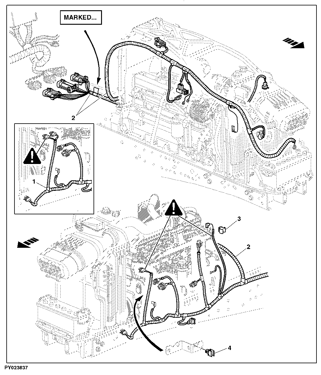 ENGINE WIRING HARNESS, WITH STAGE II ENGINE TO 97/68/EC
