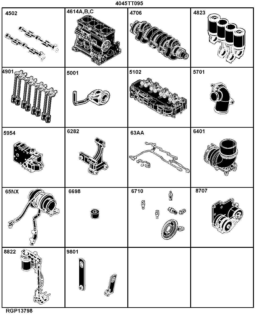 04C Engine 4045TT095-RE528506 - RE537472
