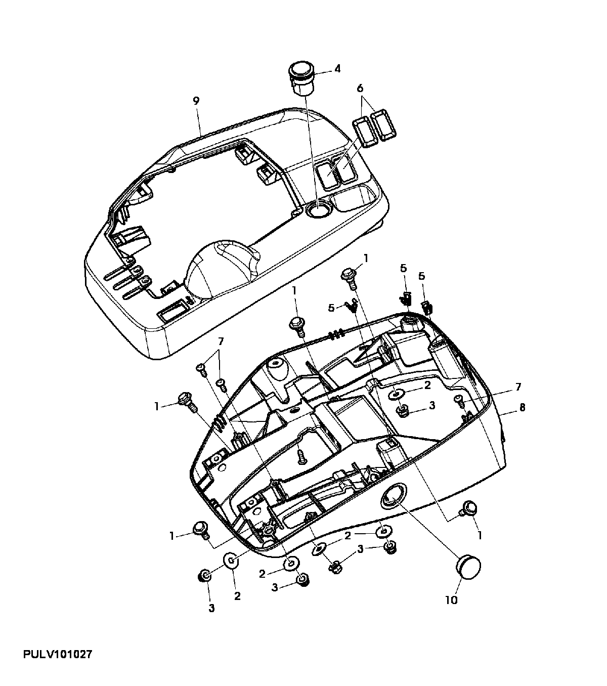 CONSOLE COVER, ELECTRO-HYDRAULIC (OPEN OPERATOR'S STATION)