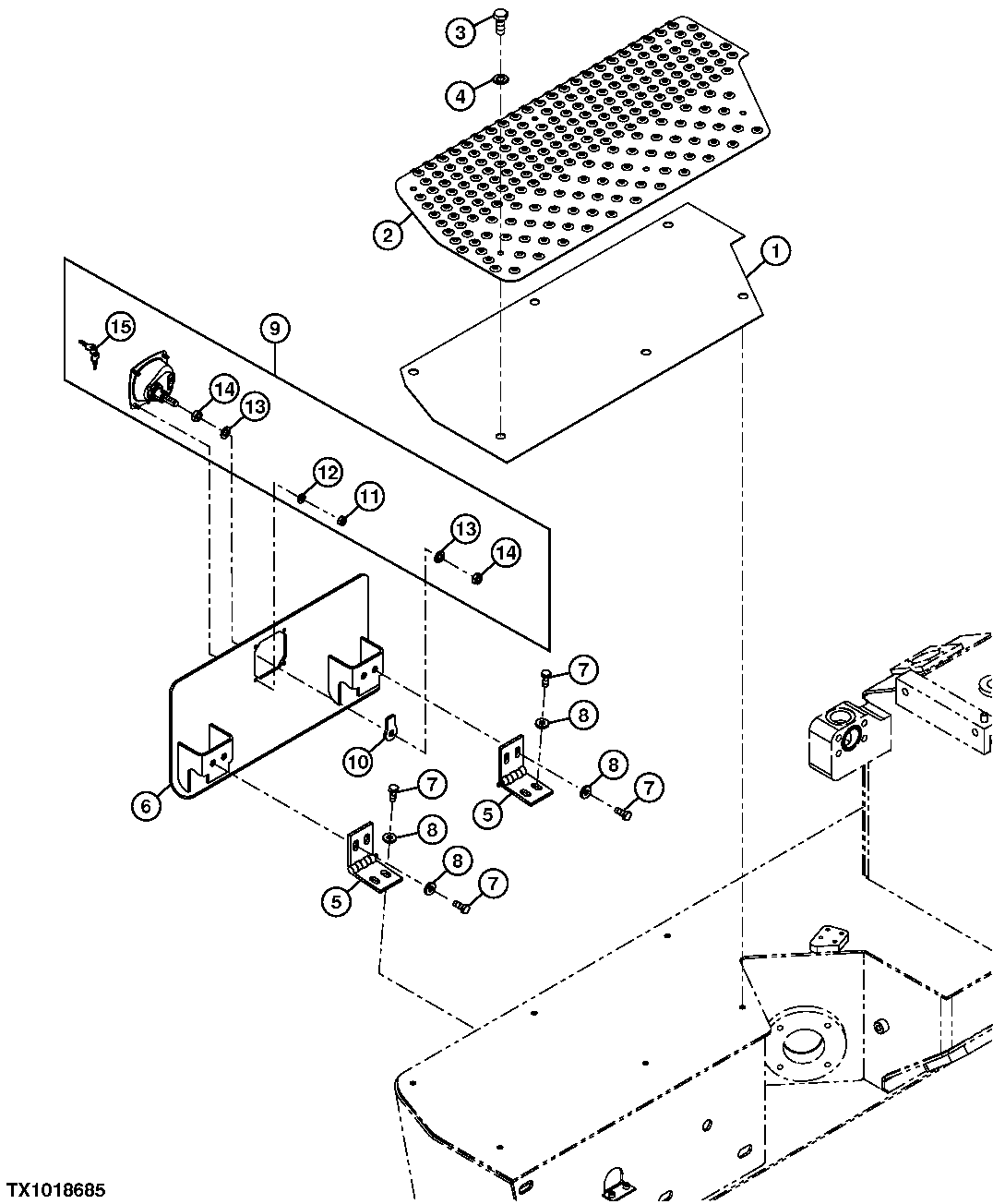 Hydraulic Oil Reservoir, Cover and Mounting Hardware