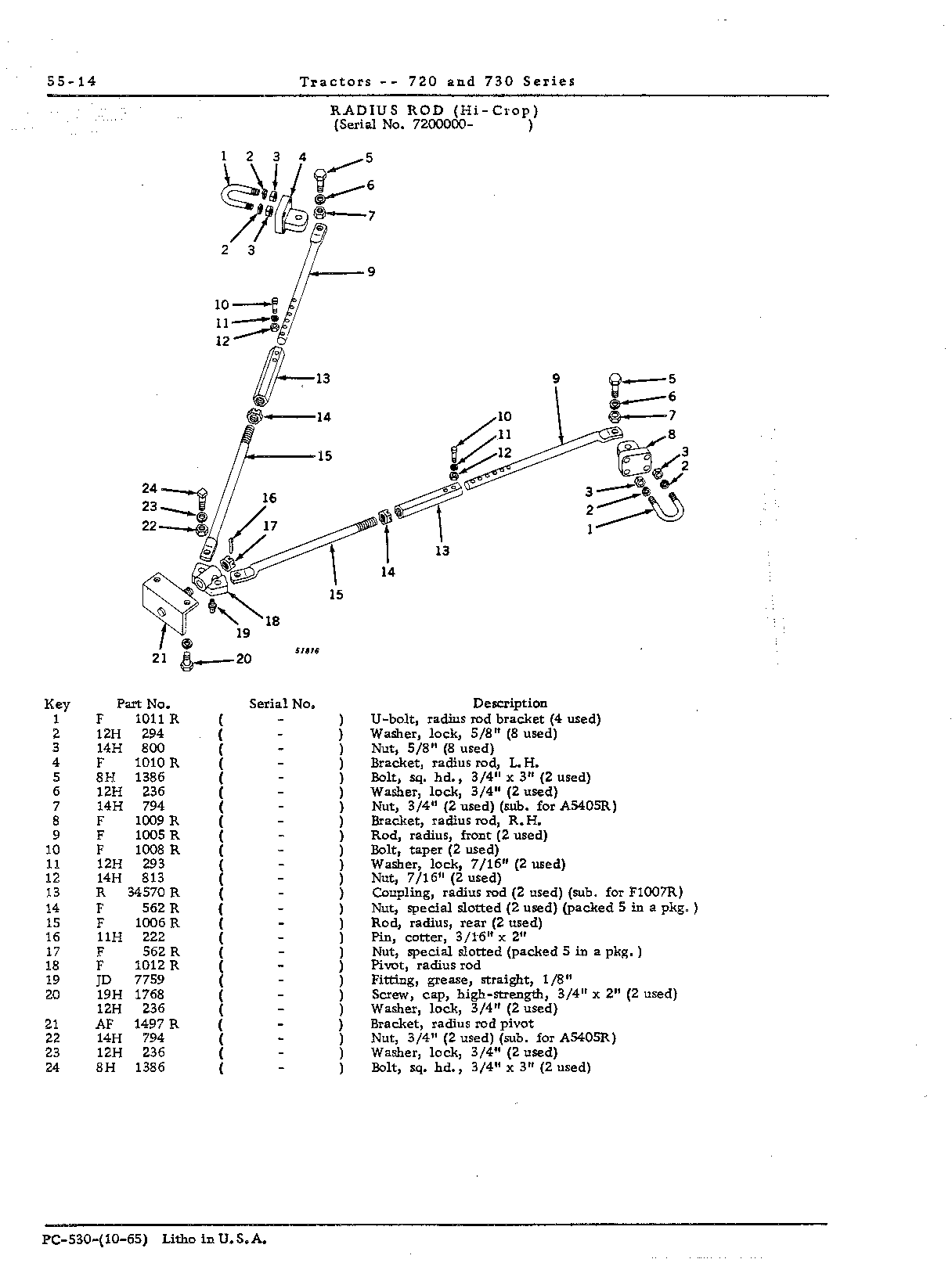 Radius rod (Hi-Crop)