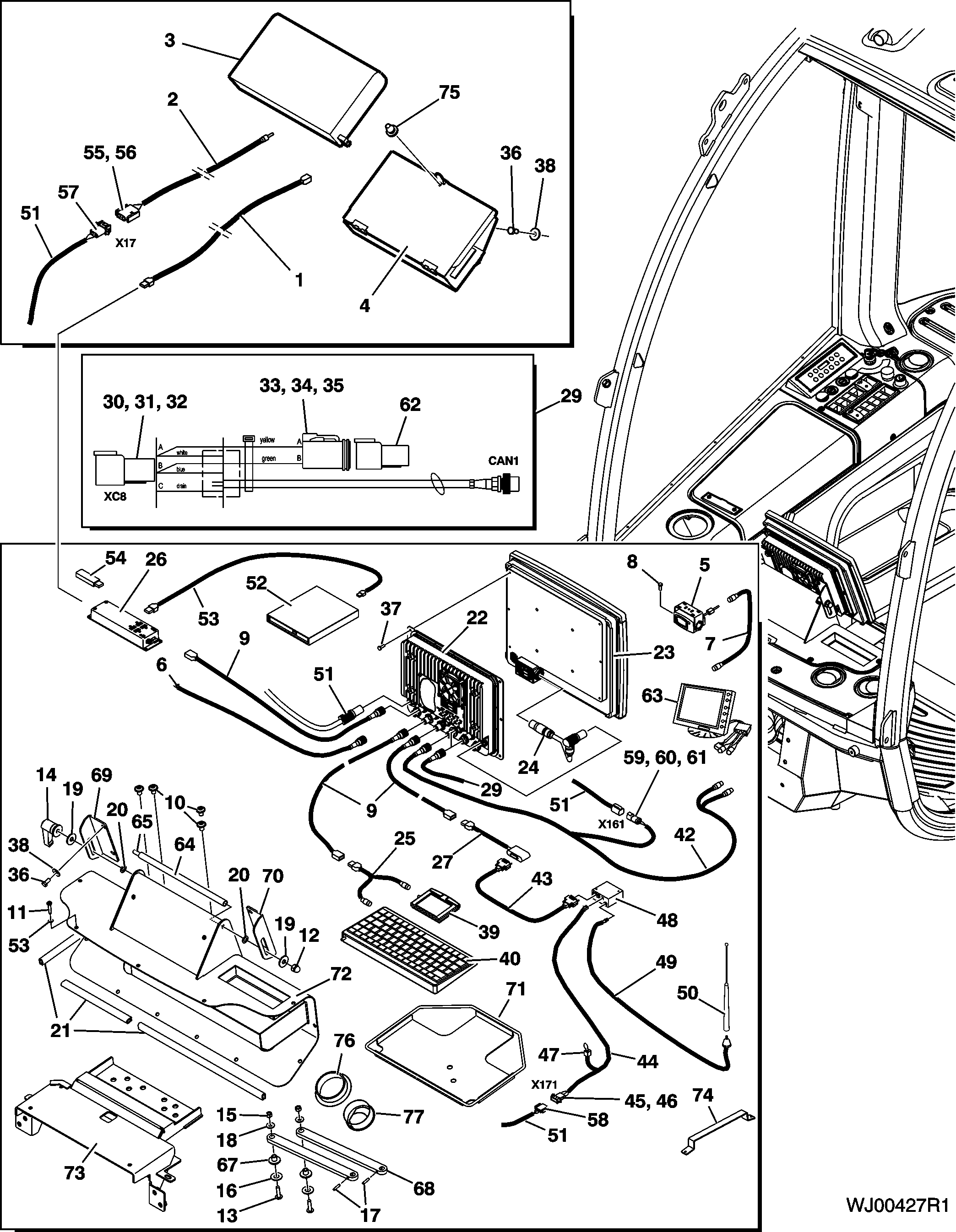 Console and Display Assembly, XL PC ( - 005144)