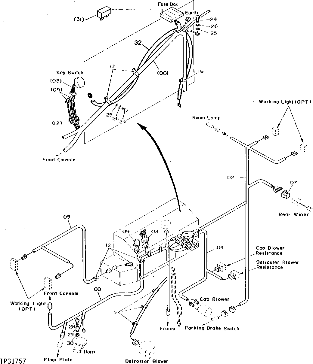 Operator's Station Wiring Harness (Cab With A/C) ( - 000686)