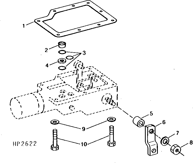 Hydrostatic Drive Displacement Control Valve Gasket, Orifice, And Control Handle (Sundstrand)