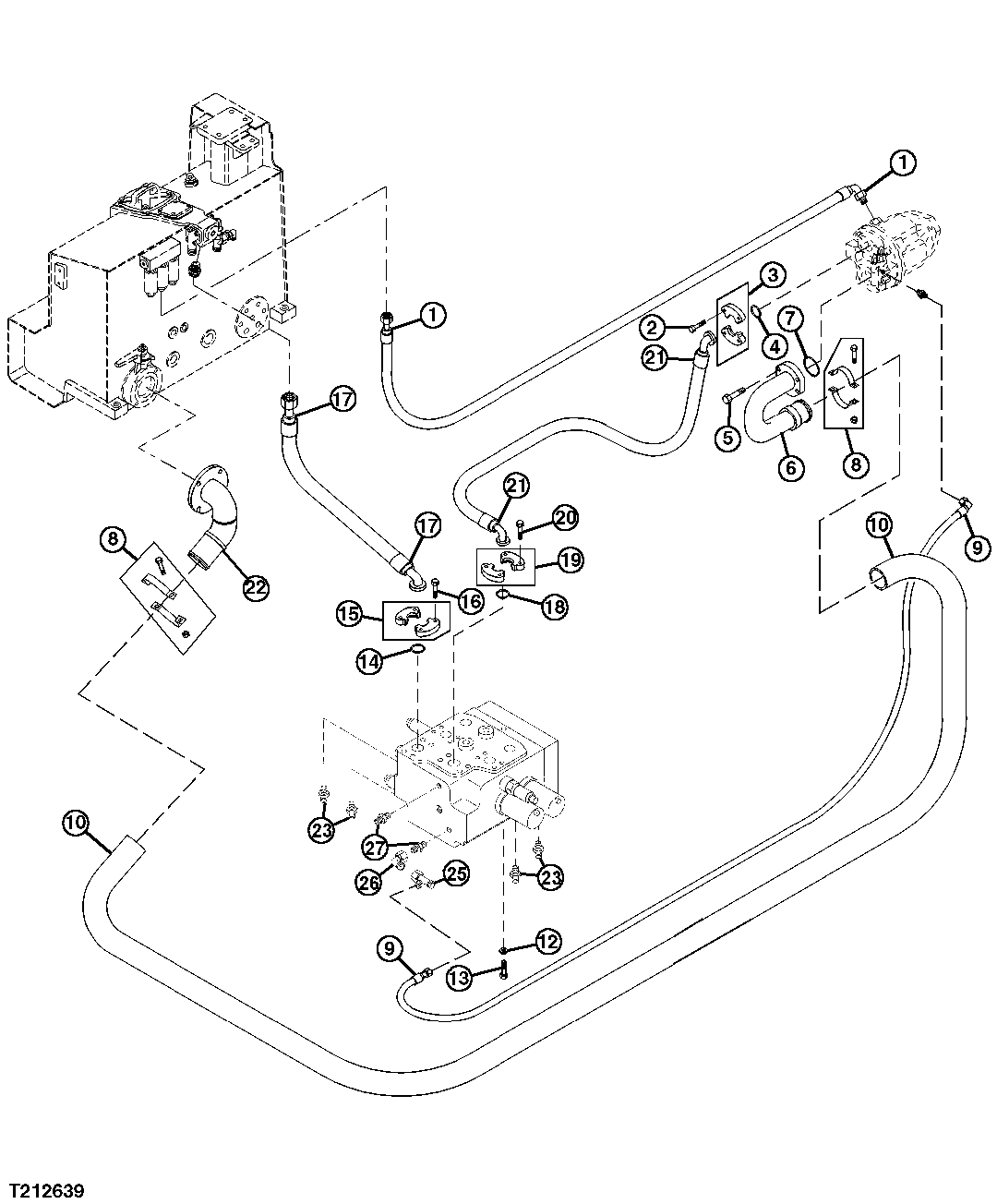Hydraulic Suction, Pressure, and Return Hoses